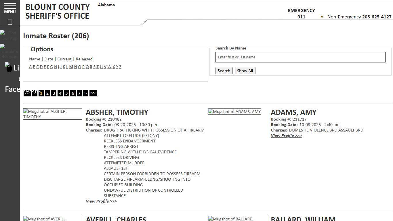 Inmate Roster - Current Inmates - Blount County Sheriff AL